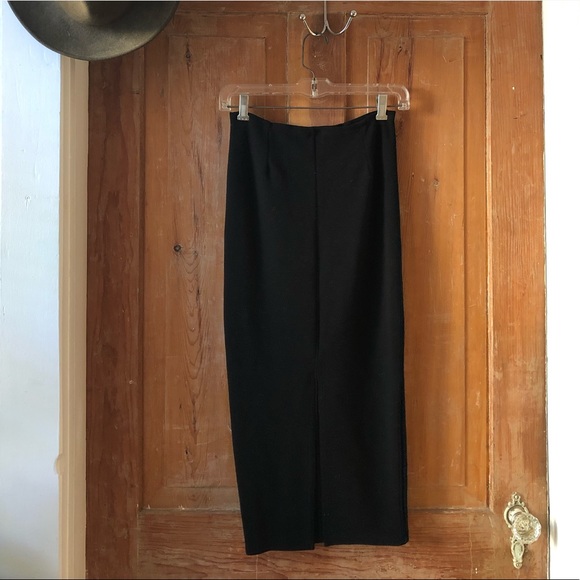Black elastic waist pencil skirt - Picture 2 of 2